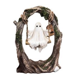 Sweet Street Ghost on Swing Halloween Decor NWT